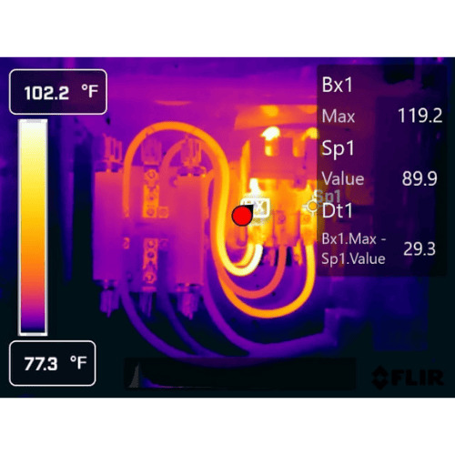 Infrared thermography of a commercial building
